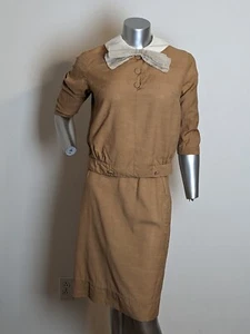 (2) Juego de piezas vintage Jo Hardin Originals Dallas talla 14 beige, cuello, arco - Imagen 1 de 10
