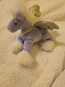 Peluche Pegaso Púrpura Commonwealth De Colección 2006 Ala Caballo Poni Relleno Piel Blanca - Imagen 1 de 2