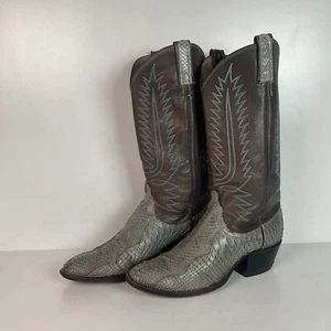 Vintage Dan Post grau Python Cowgirl Stiefel 8 C hergestellt in den USA - Bild 1 von 24