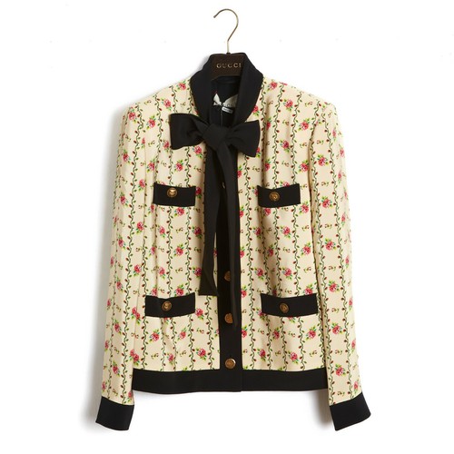 GUCCI FW2018 VESTE FR38 JACKET SILK SHABBY NEW WITH TAGS