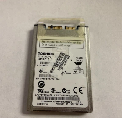 TOSHIBA 160GB MK1633GSG Hard Disk Drive HDD 1.8" 16MB 5400RPM micro-SATA - Image 1 of 2