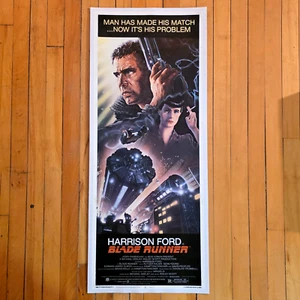 Blade Runner (1982) Original Insert Movie Poster 14x36" Linen backed Sci-Fi - Imagen 1 de 4