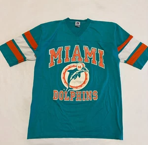 VTG Mens Miami Dolphins NFL Football Throwback Logo Half Sleeve T Shirt Adult XL - Picture 1 of 12