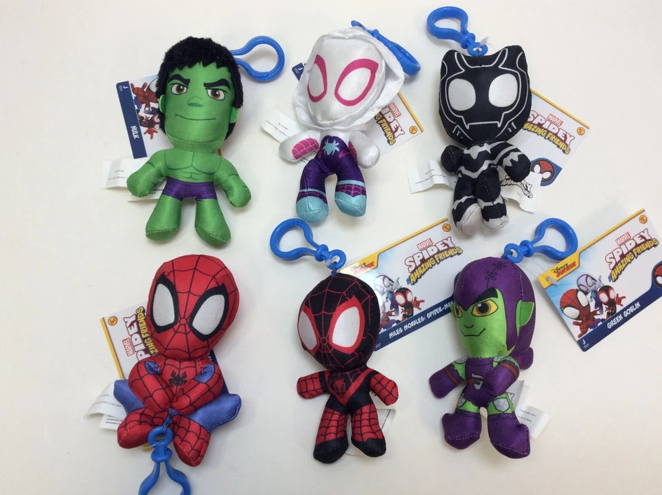 Marvel Spidey Amazing Friends Spiderman Ghost-Spider Black Panther Hulk Goblin - Image 1 of 1