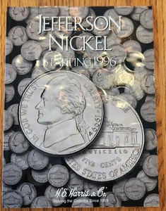 Coin Folder - Jefferson Nickel Set - Starting 1996 - HE Harris Album 2681 - Picture 1 of 2