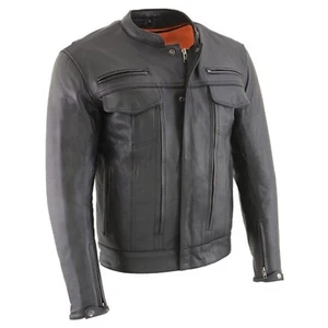 MILWAUKIE LEATHER SIZE XL MLM1506 MEN'S COOL-TEC LEATHER MOTO JACKET - Picture 1 of 4