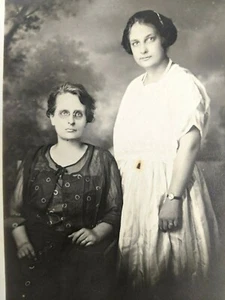 Vintage Echt Foto Postkarte RPPC Mutter Tochter Perle Studio Detroit Mi 1917 - 1930 - Bild 1 von 5
