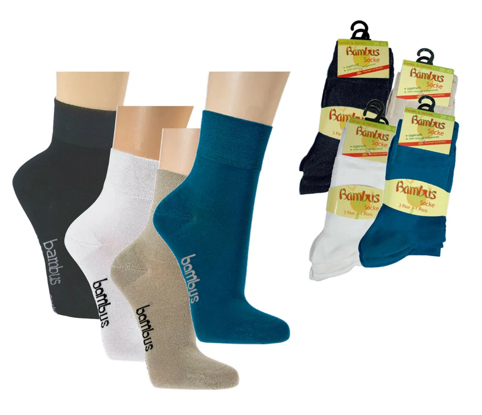 3-15 Paar Bambus Viskose Kurzschaftsocken Kurzstrumpf Quartersocken Damen Herren - Bild 1 von 1