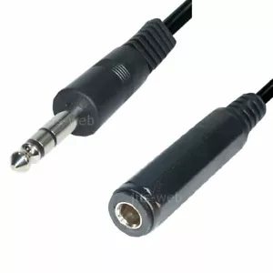 Audio Kabel 6,3mm Klinke 5m Verlängerung Verlängerungskabel Klinkenkabel - Bild 1 von 2