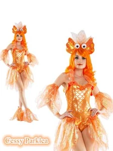 U-A2-3 Deluxe Sexy Orange Goldfish Sea Diva Mythical Mermaid Fancy Costume - Picture 1 of 3