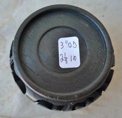 Jarrón de plantas asiático oriental tarro base de exhibición madera 3" od 2 1/8" id Foto 1 de 2