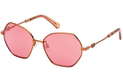 Óculos de sol Swarovski SK352-H 72Z ouro rosa borboleta armação de metal 56-15-140 352-H - Imagem 1 de 2