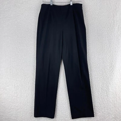 Pantalones de vestir Saks Fifth Avenue para mujer talla 6 negros lisos pierna recta tiro alto Foto 1 de 4
