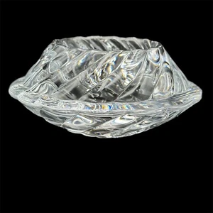 Royal Copenhagen Cristal Votivo Vela Té Portaluz Forma de Disco Remolino Dinamarca - Imagen 1 de 13