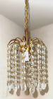 Stunning Princess Swag Ceiling Fixture Chandelier 16 Crystal Arms Gold Chain