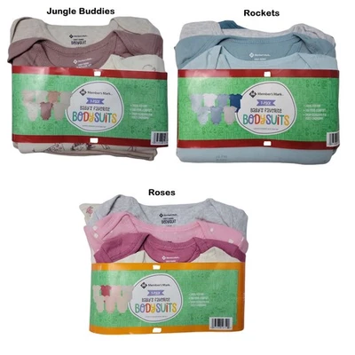 Member's Mark Tag-Free Comfort Baby's Favorite 7-Pack Body-Suits - Image 1 of 2