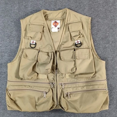 Chaleco Columbia De Colección Para Hombres Mediano Pesca con Mosca Bolsillos Utilitarios Caza Senderismo Foto 1 de 4