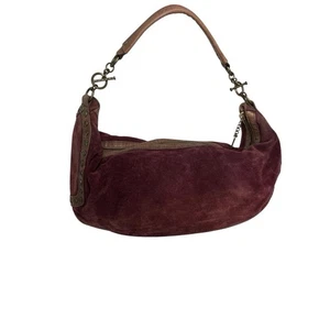 Y2K Juicy Couture Hobo-Schultertasche weinrot Wildleder lässig - Bild 1 von 11