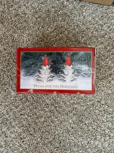 Vintage Tannenzapfen Weihnachten Kerzenständer Home For The Holidays Set 2 versilbert E1 - Bild 1 von 7