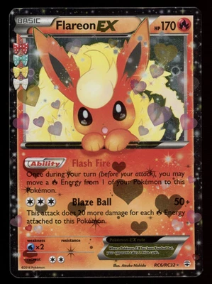 FLAREON EX 2016 Pokemon Generations Radiant Collection #RC6/RC32 Ultra Rare - Image 1 of 2