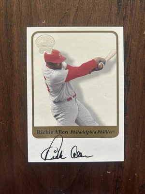 Richie Dick Allen 2001 Fleer Greats Of The Game Autograph Card Signed Phillies - Image 1 of 2