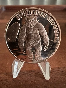 Ronda de cobre .999 de 1 oz - Abominable muñeco de nieve - criatura críptica 🇺🇸🇺🇸🇺🇸 - Imagen 1 de 2