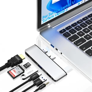 Surface Laptop 2 Accesorios, Estación de Acoplamiento Hub con HDMI 4K, USB 3.0, USB 2.0 - Imagen 1 de 8