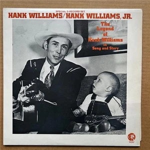 HANK WILLIAMS/HANK WILLIAMS JR THE LEGEND OF IN SONG AND STORY LP 1973 double - Picture 1 of 2