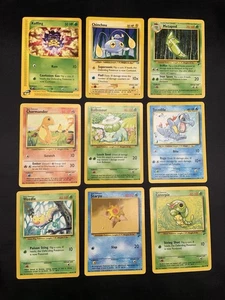 vintage WOTC 1999 Pokemon Card lot Base set LP-HP Charmander, Bulbasaur 151 - Picture 1 of 19