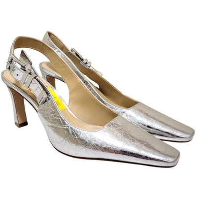 Michael Michael Kors Darrington Slingback Pump Heel Size US 9M Silver Metallic - Image 1 of 4