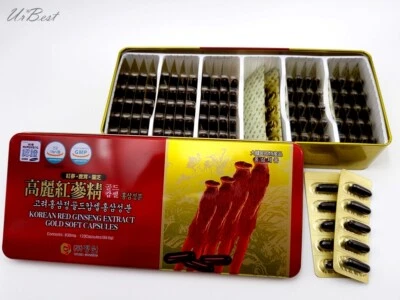 Korean Red Ginseng Extract Gold Soft Capsule 830mg x 120 Tablets(99.6g) Saponine - Image 1 of 4