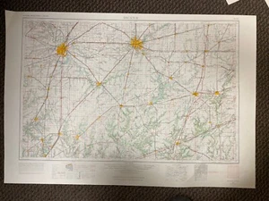 Vintage USGS Decatur Illinois 1958 1959 1971 Topographic Map 1:250000 - Picture 1 of 1