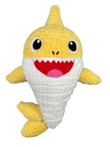 Baby Shark Handmade Crochet Amigurumi Soft Toy New Gift Birthday Stuffed Animal - Picture 1 of 6