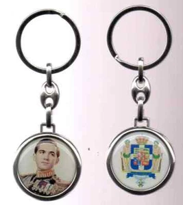 Compuesto Real (Unión) Grecia y Rey Griego Constantino Corona Llavero Llavero A6 - Imagen 1 de 9