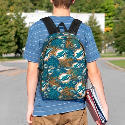 Miami Dolphins Fans Lightweight Backpack Student Backpack Print School Bag Cover