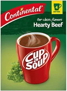 CONTINENTAL Cup-A-Soup, Classic Hearty Beef, 4 Pack, 55G - Picture 1 of 12