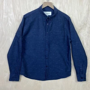 Camisa Lisboa Para Hombres Fina Portugeuse Abotonada Azul Algodón Lino Mediana - Imagen 1 de 10