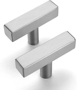 Paquete de 10 perillas de cajón de níquel cepillado OYX perillas de gabinete plateadas perillas de cocina - Imagen 1 de 5