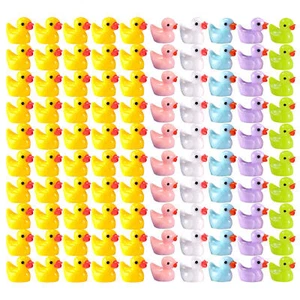 NEW 100Pcs Mini Resin Duck, Miniature Figures Fairy Garden Ducks Tank Tiny Ducks - Picture 1 of 12