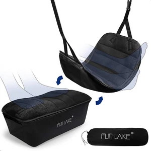 2-In-1 Airplane Footrest Pillow - Inflatable  Foot Hammock & Cushioned Foot Pad  - Picture 1 of 6