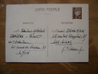Carte Postale Entier postal type Pétain 80ct Directeur Intendance Lyon Les Lilas