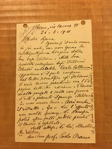 Cartolina autografa di Paolo Orano - Imagen 1 de 1