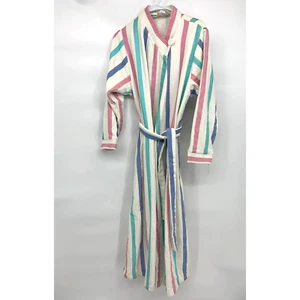 Vintage Classics Montgomery Ward Striped Terry Robe M  NWD - Picture 1 of 6