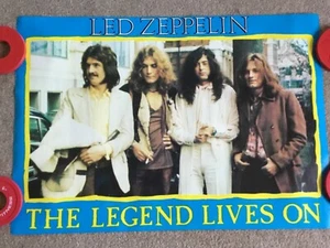 Vintage Led Zeppelin Legend Lives On Poster - Bild 1 von 3