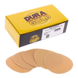 180 Grit 2" Gold Hook & Loop Sanding Discs DA Sanders - Box of 30 Sandpaper - Picture 1 of 5