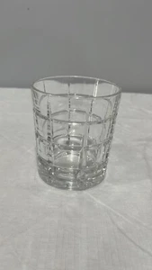 Godinger Shannon Glass Plaid Pattern Crystal Double Old Fashioned Rock Whiskey 1 - Picture 1 of 11