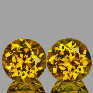 5,00 mm 2 piezas granate redondo natural dorado amarillo malí {impecable- VVS} - Imagen 1 de 2