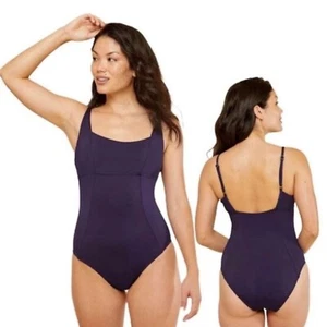 Andie Swim One Piece Swimsuit Women's Large L Navy Blue NEW Beach Vacation Pool - Picture 1 of 7