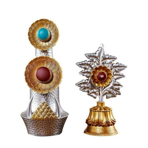 1 Set 17cm 6,7" Torma Sizi Butter Skulptur Duoma Statue Tibetischer Buddhismus Anbetung - Bild 1 von 11