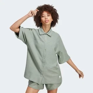 Adidas Lounge Terry Loop Womens Shirt HZ4394 Size XL - Picture 1 of 13